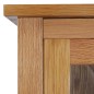 vidaXL Estantería 4 puertas madera roble macizo y cristal 90x35x200cm vidaXL Estantería 4 puertas madera roble macizo y cristal 90x35x200cm