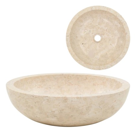 vidaXL Lavabo 40x12 cm mármol color crema