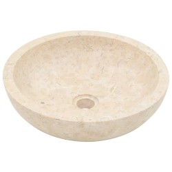 vidaXL Lavabo 40x12 cm mármol color crema