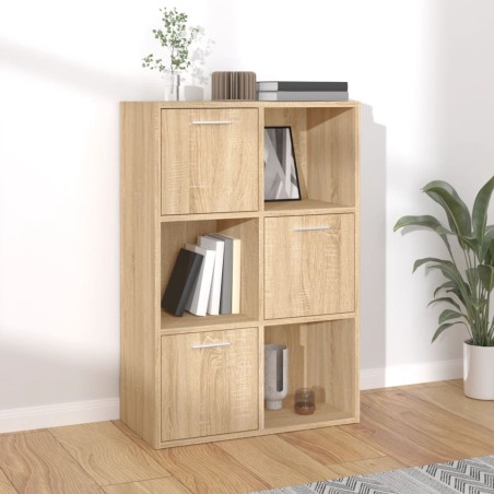 vidaXL Armario almacenamiento madera contrachapada roble 60x29,5x90 cm