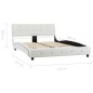 vidaXL Estructura de cama de cuero sintético blanco 140x200 cm vidaXL Estructura de cama de cuero sintético blanco 140x200 cm