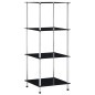 vidaXL Estantería 4 niveles cristal templado negro 40x40x100 cm vidaXL Estantería 4 niveles cristal templado negro 40x40x100 cm