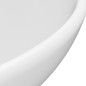 vidaXL Lavabo de lujo redondo cerámica blanco mate 32,5x14 cm vidaXL Lavabo de lujo redondo cerámica blanco mate 32,5x14 cm
