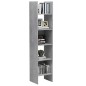 vidaXL Estantería de madera contrachapada gris hormigón 40x35x180 cm vidaXL Estantería de madera contrachapada gris hormigón 40x35x180 cm