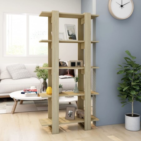 vidaXL Estantería/divisor madera ingeniería roble Sonoma 80x30x160 cm