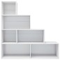 vidaXL Estantería madera contrachapada blanco brillante 155x24x160cm vidaXL Estantería madera contrachapada blanco brillante 155x24x160cm