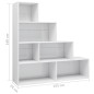 vidaXL Estantería madera contrachapada blanco brillante 155x24x160cm vidaXL Estantería madera contrachapada blanco brillante 155x24x160cm