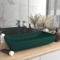 vidaXL Lavabo rectangular de lujo cerámica verde oscuro mate 71x38cm vidaXL Lavabo rectangular de lujo cerámica verde oscuro mate 71x38cm