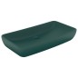 vidaXL Lavabo rectangular de lujo cerámica verde oscuro mate 71x38cm vidaXL Lavabo rectangular de lujo cerámica verde oscuro mate 71x38cm