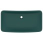 vidaXL Lavabo rectangular de lujo cerámica verde oscuro mate 71x38cm vidaXL Lavabo rectangular de lujo cerámica verde oscuro mate 71x38cm