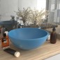 vidaXL Lavabo de lujo redondo cerámica azul claro mate 32,5x14 cm vidaXL Lavabo de lujo redondo cerámica azul claro mate 32,5x14 cm