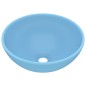vidaXL Lavabo de lujo redondo cerámica azul claro mate 32,5x14 cm vidaXL Lavabo de lujo redondo cerámica azul claro mate 32,5x14 cm