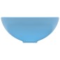 vidaXL Lavabo de lujo redondo cerámica azul claro mate 32,5x14 cm vidaXL Lavabo de lujo redondo cerámica azul claro mate 32,5x14 cm