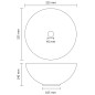 vidaXL Lavabo de lujo redondo cerámica azul claro mate 32,5x14 cm vidaXL Lavabo de lujo redondo cerámica azul claro mate 32,5x14 cm