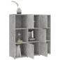 vidaXL Estantería madera contrachapada gris hormigón 90x30x90 cm