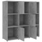 vidaXL Estantería madera contrachapada gris hormigón 90x30x90 cm