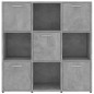 vidaXL Estantería madera contrachapada gris hormigón 90x30x90 cm