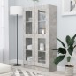 vidaXL Vitrina de madera contrachapada gris hormigón 82,5x30,5x150cm vidaXL Vitrina de madera contrachapada gris hormigón 82,5x30,5x150cm