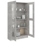 vidaXL Vitrina de madera contrachapada gris hormigón 82,5x30,5x150cm vidaXL Vitrina de madera contrachapada gris hormigón 82,5x30,5x150cm