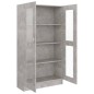 vidaXL Vitrina de madera contrachapada gris hormigón 82,5x30,5x150cm vidaXL Vitrina de madera contrachapada gris hormigón 82,5x30,5x150cm