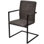 vidaXL Sillas de comedor voladizas 2 unidades cuero sintético marrón vidaXL Sillas de comedor voladizas 2 unidades cuero sintético marrón