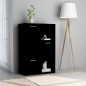 vidaXL Armario almacenamiento madera contrachapada negra 60x29,5x90 cm vidaXL Armario almacenamiento madera contrachapada negra 60x29,5x90 cm