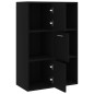 vidaXL Armario almacenamiento madera contrachapada negra 60x29,5x90 cm vidaXL Armario almacenamiento madera contrachapada negra 60x29,5x90 cm
