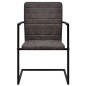 vidaXL Sillas de comedor voladizas 2 unidades cuero sintético marrón vidaXL Sillas de comedor voladizas 2 unidades cuero sintético marrón