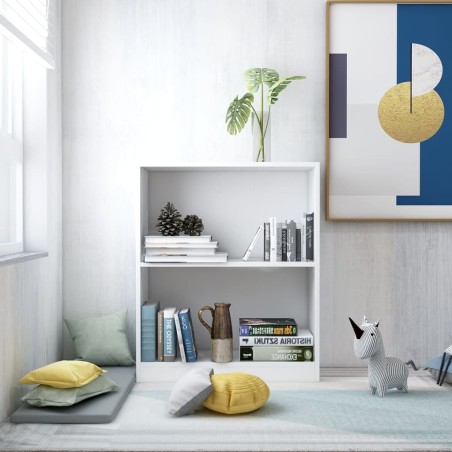 vidaXL Estantería de madera contrachapada blanco 60x24x74,5 cm