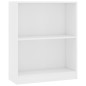 vidaXL Estantería de madera contrachapada blanco 60x24x74,5 cm