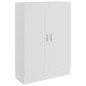 vidaXL Armario de libros madera contrachapada blanco 82,5x30,5x115 cm vidaXL Armario de libros madera contrachapada blanco 82,5x30,5x115 cm