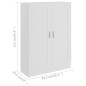 vidaXL Armario de libros madera contrachapada blanco 82,5x30,5x115 cm vidaXL Armario de libros madera contrachapada blanco 82,5x30,5x115 cm