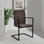 vidaXL Sillas de comedor voladizas 2 unidades cuero sintético marrón vidaXL Sillas de comedor voladizas 2 unidades cuero sintético marrón