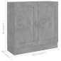 vidaXL Armario de libros contrachapada gris hormigón 82,5x30,5x80 cm