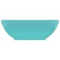 vidaXL Lavabo de lujo ovalado cerámica verde claro mate 40x33 cm vidaXL Lavabo de lujo ovalado cerámica verde claro mate 40x33 cm