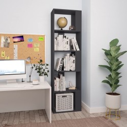 vidaXL Estantería/divisor madera contrachapada gris 45x24x159 cm