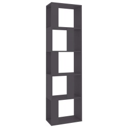 vidaXL Estantería/divisor madera contrachapada gris 45x24x159 cm