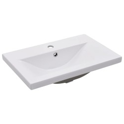 vidaXL Lavabo encastrado de cerámica blanco 61x39,5x18,5 cm