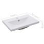 vidaXL Lavabo encastrado de cerámica blanco 61x39,5x18,5 cm vidaXL Lavabo encastrado de cerámica blanco 61x39,5x18,5 cm