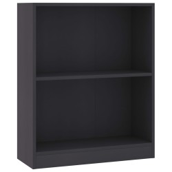 vidaXL Estantería de madera contrachapada gris 60x24x74,5 cm