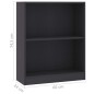 vidaXL Estantería de madera contrachapada gris 60x24x74,5 cm vidaXL Estantería de madera contrachapada gris 60x24x74,5 cm
