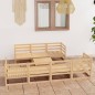 vidaXL Juego de muebles de jardín 8 piezas madera maciza de pino vidaXL Juego de muebles de jardín 8 piezas madera maciza de pino