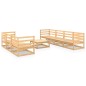 vidaXL Juego de muebles de jardín 8 piezas madera maciza de pino vidaXL Juego de muebles de jardín 8 piezas madera maciza de pino