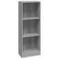 vidaXL Estantería de 3 niveles contrachapada gris Sonoma 40x24x109 cm vidaXL Estantería de 3 niveles contrachapada gris Sonoma 40x24x109 cm