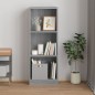 vidaXL Estantería de 3 niveles contrachapada gris Sonoma 40x24x109 cm vidaXL Estantería de 3 niveles contrachapada gris Sonoma 40x24x109 cm