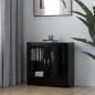 vidaXL Vitrina de madera contrachapada negro 82,5x30,5x80 cm vidaXL Vitrina de madera contrachapada negro 82,5x30,5x80 cm