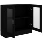 vidaXL Vitrina de madera contrachapada negro 82,5x30,5x80 cm vidaXL Vitrina de madera contrachapada negro 82,5x30,5x80 cm