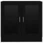 vidaXL Vitrina de madera contrachapada negro 82,5x30,5x80 cm vidaXL Vitrina de madera contrachapada negro 82,5x30,5x80 cm