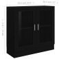 vidaXL Vitrina de madera contrachapada negro 82,5x30,5x80 cm vidaXL Vitrina de madera contrachapada negro 82,5x30,5x80 cm