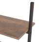 vidaXL Estantería inclinada 5 baldas marrón oscuro negro 64x34x185,5cm vidaXL Estantería inclinada 5 baldas marrón oscuro negro 64x34x185,5cm